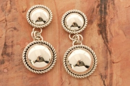 Artie Yellowhorse Sterling Silver Dangle Post Earrings